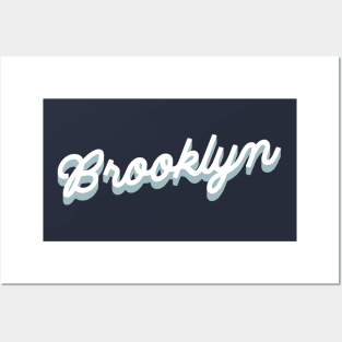 Brooklyn cursive script Posters and Art